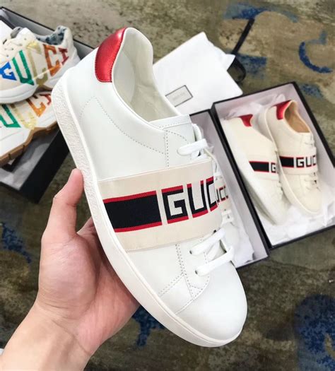 ace logo strap sneakers gucci for women|gucci ace high top sneakers.